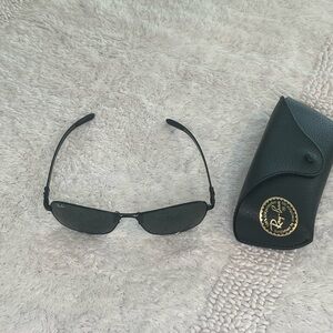 Ray-Ban RB8302 Carbon Fiber Sunglasses Black Frame Green Lenses Made in Italy